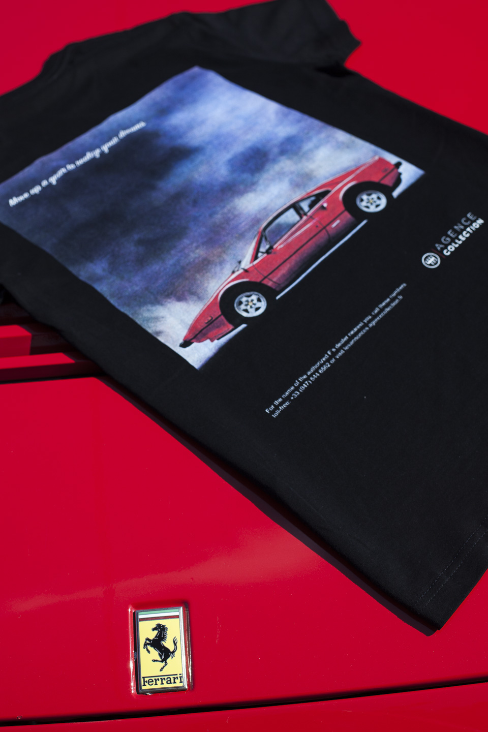 Agence Collection Ferrari 308 GTB Vintage Ad T-Shirt